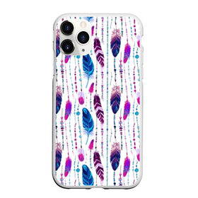 Чехол для iPhone 11 Pro матовый с принтом Перья в Белгороде, Силикон |  | beads | bird | blue | boho | bright | circles | cornflower | decorations | ethnic | feathers | flower | flying | hippie | pink | points | purple | бохо | бусы | василек | круги | лиловый | перья | полет | птица | розовый | синий | точки | украше