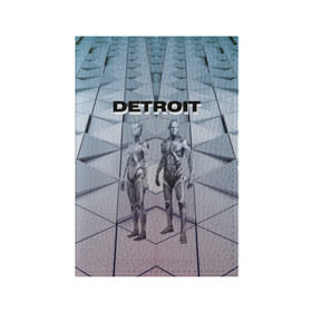 Обложка для паспорта матовая кожа с принтом Detroit: Вecome Human в Белгороде, натуральная матовая кожа | размер 19,3 х 13,7 см; прозрачные пластиковые крепления | Тематика изображения на принте: 3d | cтать человеком | detroit city | detroit: вecome human | игра | интерактивная | квест | кинематограф | приключения | франция