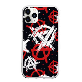 Чехол для iPhone 11 Pro матовый с принтом Анархия в Белгороде, Силикон |  | anarchy | black | color | dots | emblem | red | sign | symbol | white | анархия | белый | знак | красный | символ | точки | цвет | черный | эмблема