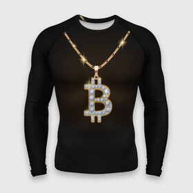 Мужской рашгард 3D с принтом Бриллиантовый биткоин в Белгороде,  |  | bitcoin | black | chain | color | diamond | emblem | gold | golden | hip hop | logo | luxury | money | style | symbol | алмаз | блеск | блестящий | бриллиант | валюта | деньги | знак | золото | золотой | криптовалюта | кулон | логотип | люкс | роскошь | с