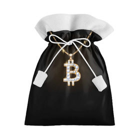 Подарочный 3D мешок с принтом Бриллиантовый биткоин в Белгороде, 100% полиэстер | Размер: 29*39 см | Тематика изображения на принте: bitcoin | black | chain | color | diamond | emblem | gold | golden | hip hop | logo | luxury | money | style | symbol | алмаз | блеск | блестящий | бриллиант | валюта | деньги | знак | золото | золотой | криптовалюта | кулон | логотип | люкс | роскошь | с