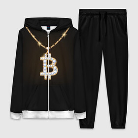 Женский костюм 3D с принтом Бриллиантовый биткоин в Белгороде,  |  | Тематика изображения на принте: bitcoin | black | chain | color | diamond | emblem | gold | golden | hip hop | logo | luxury | money | style | symbol | алмаз | блеск | блестящий | бриллиант | валюта | деньги | знак | золото | золотой | криптовалюта | кулон | логотип | люкс | роскошь | с