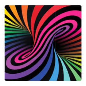 Магнитный плакат 3Х3 с принтом Метаморфозы в Белгороде, Полимерный материал с магнитным слоем | 9 деталей размером 9*9 см | abstraction | black | blue | color | green | hypnosis | illusion | orange | p | rainbow | red | tunnel | yellow | абстракция | галлюцинации | гипноз | желтый | зеленый | иллюзия | красный | оранжевый | полосы | психоделика | радуга | разноцветны