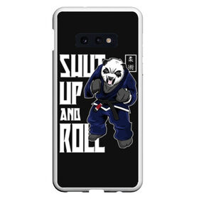 Чехол для Samsung S10E с принтом Judo PANDA в Белгороде, Силикон | Область печати: задняя сторона чехла, без боковых панелей | glory | guruma | judo | kata otoshi | m 1 | ufc | бой | борьба | дзюдзюцу | дзюдо | кимоно | мотивация | мягкий | приемы | путь | сила | скорость | спорт | стиль | татами | япония