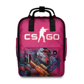 Женский рюкзак 3D с принтом CS GO Hyper Beast в Белгороде, 100% полиэстер | лямки с регулируемой длиной, сверху ручки, чтобы рюкзак нести как сумку. Основное отделение закрывается на молнию, как и внешний карман. Внутри два дополнительных кармана, один из которых закрывается на молнию. По бокам два дополнительных кармашка, куда поместится маленькая бутылочка
 | Тематика изображения на принте: 2019 | computer game | counter strike | cs | cs go | csgo | dota | dota2 | game | howl | hyperbeast | warning | автомат | вой | го | игрок | компьютерная игра | контр страйк | контра | кс | оружие | турнир