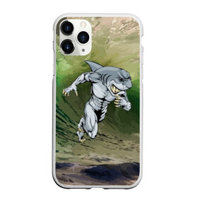 Чехол для iPhone 11 Pro Max матовый с принтом Great White в Белгороде, Силикон |  | Тематика изображения на принте: brawn | element | fangs | foam | grin | jaw | ocean | run | shark | teeth | wave | акула | бег | волна | зубы | клыки | мускулы | океан | оскал | пена | стихия