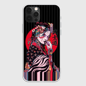 Чехол для iPhone 12 Pro Max с принтом Гейша в Белгороде, Силикон |  | beauty | black | bright | character | cool | decorations | flowers | geisha | girl | hairstyle | japan | kimon | lines | red | stripes | woman | young | девушка | женщина | иероглиф | кимоно | красный | красотка | круто | линии | молодая | полосы 