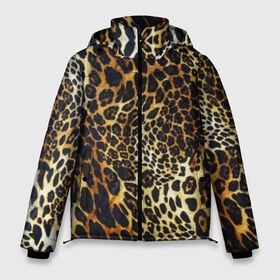 Мужская зимняя куртка 3D с принтом Шкура леопарда в Белгороде, верх — 100% полиэстер; подкладка — 100% полиэстер; утеплитель — 100% полиэстер | длина ниже бедра, свободный силуэт Оверсайз. Есть воротник-стойка, отстегивающийся капюшон и ветрозащитная планка. 

Боковые карманы с листочкой на кнопках и внутренний карман на молнии. | Тематика изображения на принте: animal | cheeky | dangerous | leopard | nature | pattern | predator | skin | spots | wild | дерзкий | дикий | животное | леопард | опасный | природа | пятна | узор | хищник