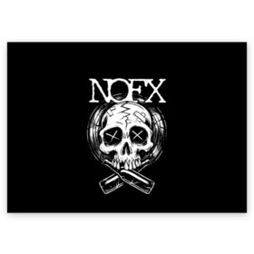 Поздравительная открытка с принтом NOFX в Белгороде, 100% бумага | плотность бумаги 280 г/м2, матовая, на обратной стороне линовка и место для марки
 | hardcore | nofx | punk | группы | музыка | панк | панк рок | рок | ска панк | скейт панк