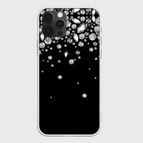 Чехол для iPhone 12 Pro Max с принтом Бриллианты в Белгороде, Силикон |  | black | cut | diamond | gem | glitter | jewel | luxury | shine | white | алмаз | белый | блеск | бриллиант | диамант | драгоценность | драгоценный камень | люкс | огранка | роскошь | сияние | черный