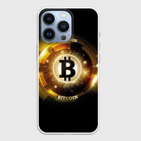 Чехол для iPhone 13 Pro с принтом Золотой биткоин в Белгороде,  |  | bitcoin | black | business | coin | digital | electronic | emblem | future | golden | money | power | symbol | technology | web | yellow | бизнес | биткоин | будущее | валюта | веб | власть | деньги | желтый | жетон | золотой | криптовалюта | монета | сим