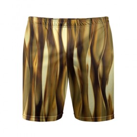 Мужские шорты 3D спортивные с принтом Золотые волны в Белгороде,  |  | abstraction | cool | glitter | gold | lines | luxury | metal | ribbons | shine | texture | абстракция | блеск | волны | золото | круто | ленты | линии | металл | прикольно | роскошь | сиять | текстура