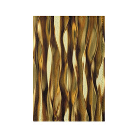 Обложка для паспорта матовая кожа с принтом Золотые волны в Белгороде, натуральная матовая кожа | размер 19,3 х 13,7 см; прозрачные пластиковые крепления | abstraction | cool | glitter | gold | lines | luxury | metal | ribbons | shine | texture | абстракция | блеск | волны | золото | круто | ленты | линии | металл | прикольно | роскошь | сиять | текстура
