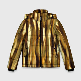 Зимняя куртка для мальчиков 3D с принтом Золотые волны в Белгороде, ткань верха — 100% полиэстер; подклад — 100% полиэстер, утеплитель — 100% полиэстер | длина ниже бедра, удлиненная спинка, воротник стойка и отстегивающийся капюшон. Есть боковые карманы с листочкой на кнопках, утяжки по низу изделия и внутренний карман на молнии. 

Предусмотрены светоотражающий принт на спинке, радужный светоотражающий элемент на пуллере молнии и на резинке для утяжки | abstraction | cool | glitter | gold | lines | luxury | metal | ribbons | shine | texture | абстракция | блеск | волны | золото | круто | ленты | линии | металл | прикольно | роскошь | сиять | текстура