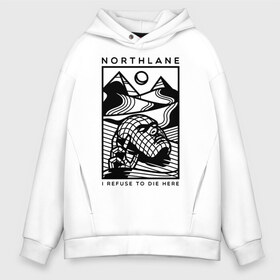 Мужское худи Oversize хлопок с принтом Northlane в Белгороде, френч-терри — 70% хлопок, 30% полиэстер. Мягкий теплый начес внутри —100% хлопок | боковые карманы, эластичные манжеты и нижняя кромка, капюшон на магнитной кнопке | Тематика изображения на принте: discoveries | mesmer | node | northlane | singularity | группы | метал | музыка | рок