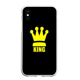 Чехол для iPhone XS Max матовый с принтом King в Белгороде, Силикон | Область печати: задняя сторона чехла, без боковых панелей | king | король | корона | прикол | шахматы