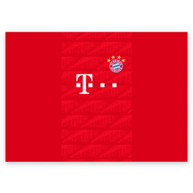 Поздравительная открытка с принтом Bayern home 19-20 в Белгороде, 100% бумага | плотность бумаги 280 г/м2, матовая, на обратной стороне линовка и место для марки
 | bayern | champions league | germany | munchen | бавария | германия | левандовски | лига чемпинов | мюнхен | рибери | роббен