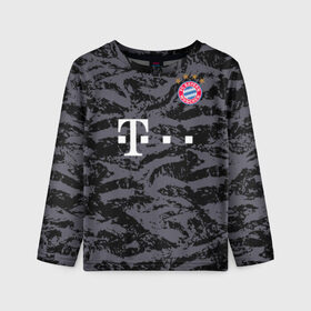 Детский лонгслив 3D с принтом Bayern away gk 18-19 в Белгороде, 100% полиэстер | длинные рукава, круглый вырез горловины, полуприлегающий силуэт
 | bayern | champions league | germany | munchen | бавария | германия | левандовски | лига чемпинов | мюнхен | нойер | рибери | роббен