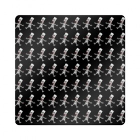 Магнит виниловый Квадрат с принтом Bart в Белгороде, полимерный материал с магнитным слоем | размер 9*9 см, закругленные углы | bart | homer | sad | simpsons | skelleton | барт | гомер | симпсоны