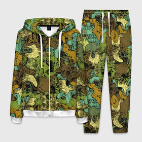 Мужской костюм 3D с принтом Камуфляж в Белгороде, 100% полиэстер | Манжеты и пояс оформлены тканевой резинкой, двухслойный капюшон со шнурком для регулировки, карманы спереди | abstraction | army | art | background | blue | camouflage | clothing | color | green | marsh | pattern | snake | stencil | uniform | абстракция | армия | арт | болотный | зеленый | змея | камуфляж | одежда | трафарет | узор | униформа | фон | цв