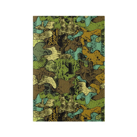 Обложка для паспорта матовая кожа с принтом Камуфляж в Белгороде, натуральная матовая кожа | размер 19,3 х 13,7 см; прозрачные пластиковые крепления | Тематика изображения на принте: abstraction | army | art | background | blue | camouflage | clothing | color | green | marsh | pattern | snake | stencil | uniform | абстракция | армия | арт | болотный | зеленый | змея | камуфляж | одежда | трафарет | узор | униформа | фон | цв