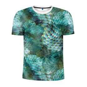 Мужская футболка 3D спортивная с принтом Чешуя русалки в Белгороде, 100% полиэстер с улучшенными характеристиками | приталенный силуэт, круглая горловина, широкие плечи, сужается к линии бедра | Тематика изображения на принте: blue | color | fish | gray | green | mermaid | neyad | pattern | scales | sea | siren | skin | turquoise | wallpaper | water | бирюзовый | вода | зеленый | кожа | море | неяда | обои | паттерн | русалка | рыба | серый | сирена | цвет | чешуя