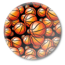 Значок с принтом Баскетбольные мячи в Белгороде,  металл | круглая форма, металлическая застежка в виде булавки | activity | ball | basketball | black | brightness | brown | circle | color | game | illustration | orange | sport | victory | yellow | активность | апельсиновый | баскетбол | желтый | игра | иллюстрация | коричневый | круг | мяч | оранжевый | победа | спо
