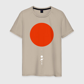 Мужская футболка хлопок с принтом Солнечная система в Белгороде, 100% хлопок | прямой крой, круглый вырез горловины, длина до линии бедер, слегка спущенное плечо. | арт | земля | космос | луна | планеты | сатурн | солнце | юпитер