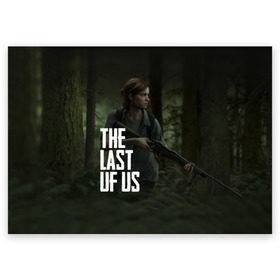 Поздравительная открытка с принтом THE LAST OF US в Белгороде, 100% бумага | плотность бумаги 280 г/м2, матовая, на обратной стороне линовка и место для марки
 | gamer | player | stels | the last of us | the last of us part 2 | бегун | джоэл | каннибалы | охотники | сталкер | топляк | цикады | щелкун | элли