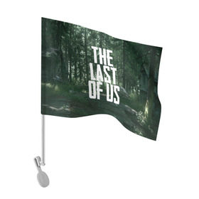 Флаг для автомобиля с принтом THE LAST OF US в Белгороде, 100% полиэстер | Размер: 30*21 см | gamer | player | stels | the last of us | the last of us part 2 | бегун | джоэл | каннибалы | охотники | сталкер | топляк | цикады | щелкун | элли