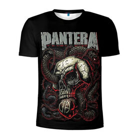 Мужская футболка 3D спортивная с принтом Pantera в Белгороде, 100% полиэстер с улучшенными характеристиками | приталенный силуэт, круглая горловина, широкие плечи, сужается к линии бедра | cowboys from hell | heavy metal | metal | pantera | глэм метал | грув метал | группы | метал | музыка | пантера | рок | хєви метал