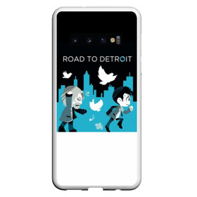 Чехол для Samsung Galaxy S10 с принтом ROAD TO DETROIT в Белгороде, Силикон | Область печати: задняя сторона чехла, без боковых панелей | 2038 | become | connor | dbh | dbhpk19 | gavin reed | human | quantic | reed | reed900 | rk800 | rk900 | андроид | девиант | детройт | кара | квест | коннор | маркус