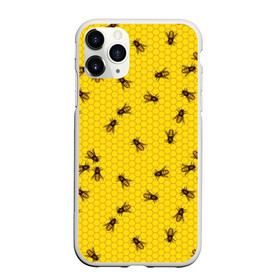 Чехол для iPhone 11 Pro Max матовый с принтом Пчелы в сотах в Белгороде, Силикон |  | bee | beehive | brown | bug | honey | honeycomb | insect | toiler | yellow | букашка | желтый | коричневый | мёд | насекомое | пчела | соты | труженик | улей