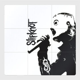 Магнитный плакат 3Х3 с принтом Slipknot в Белгороде, Полимерный материал с магнитным слоем | 9 деталей размером 9*9 см | 3d | slipknot | гранж | металл | музыка | надпись | ню метал группа | рок | слипкнот