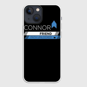 Чехол для iPhone 13 mini с принтом CONNOR FRIEND в Белгороде,  |  | Тематика изображения на принте: 2038 | become | connor | dbh | dbhpk19 | gavin reed | human | quantic | reed | reed900 | rk800 | rk900 | андроид | девиант | детройт | кара | квест | коннор | маркус