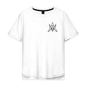 Мужская футболка хлопок Oversize с принтом ALAN WALKER (НА СПИНЕ) в Белгороде, 100% хлопок | свободный крой, круглый ворот, “спинка” длиннее передней части | Тематика изображения на принте: 