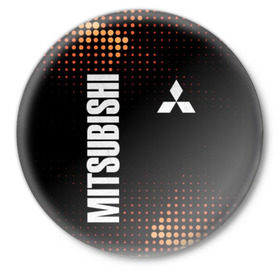 Значок с принтом Mitsubishi в Белгороде,  металл | круглая форма, металлическая застежка в виде булавки | mitsubishi | авто | автомобиль | лого | логотип | митсубиси | митсубиши | текстура