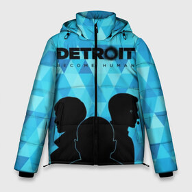 Мужская зимняя куртка 3D с принтом Detroit Become Human в Белгороде, верх — 100% полиэстер; подкладка — 100% полиэстер; утеплитель — 100% полиэстер | длина ниже бедра, свободный силуэт Оверсайз. Есть воротник-стойка, отстегивающийся капюшон и ветрозащитная планка. 

Боковые карманы с листочкой на кнопках и внутренний карман на молнии. | Тематика изображения на принте: become human | connor | dbh | dbhpk19 | detroit | detroit city | абстракция | анимация | геометрия | детройт | игра | коннор | надпись | силуэт | стать человеком | текстура | треугольник | треугольники
