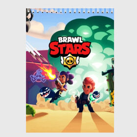 Скетчбук с принтом BRAWL STARS в Белгороде, 100% бумага
 | 48 листов, плотность листов — 100 г/м2, плотность картонной обложки — 250 г/м2. Листы скреплены сверху удобной пружинной спиралью | brawl | bull | colt | crow | el primo | game | games | leon | moba | online | penny | poco | shelly | spike | star | stars | wanted | брав | бравл | браво | звезда | звезды | игра | игры | лого | моба | онлайн | старс