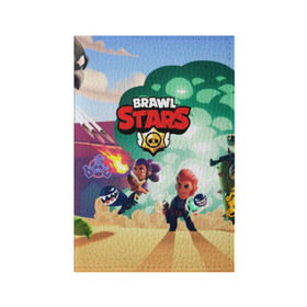 Обложка для паспорта матовая кожа с принтом BRAWL STARS в Белгороде, натуральная матовая кожа | размер 19,3 х 13,7 см; прозрачные пластиковые крепления | brawl | bull | colt | crow | el primo | game | games | leon | moba | online | penny | poco | shelly | spike | star | stars | wanted | брав | бравл | браво | звезда | звезды | игра | игры | лого | моба | онлайн | старс