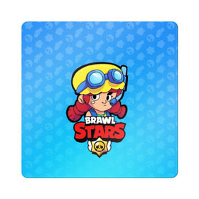 Магнит виниловый Квадрат с принтом Jessie - BRAWL STARS в Белгороде, полимерный материал с магнитным слоем | размер 9*9 см, закругленные углы | brawl | bull | colt | crow | el primo | game | games | jessie | leon | moba | online | penny | poco | shelly | spike | star | stars | wanted | брав | бравл | браво | звезда | звезды | игра | игры | лого | моба | онлайн | старс