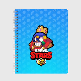 Тетрадь с принтом El Primo - BRAWL STARS в Белгороде, 100% бумага | 48 листов, плотность листов — 60 г/м2, плотность картонной обложки — 250 г/м2. Листы скреплены сбоку удобной пружинной спиралью. Уголки страниц и обложки скругленные. Цвет линий — светло-серый
 | brawl | bull | colt | crow | el primo | game | games | leon | moba | online | penny | poco | shelly | spike | star | stars | wanted | брав | бравл | браво | звезда | звезды | игра | игры | лого | моба | онлайн | старс