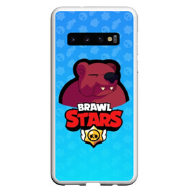 Чехол для Samsung Galaxy S10 с принтом Bear - BRAWL STARS в Белгороде, Силикон | Область печати: задняя сторона чехла, без боковых панелей | Тематика изображения на принте: bear | brawl | bull | colt | crow | el primo | game | games | leon | moba | online | penny | poco | shelly | spike | star | stars | wanted | брав | бравл | браво | звезда | звезды | игра | игры | моба | онлайн | старс