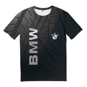 Мужская футболка 3D с принтом BMW в Белгороде, 100% полиэфир | прямой крой, круглый вырез горловины, длина до линии бедер | bmw | авто | автомобиль | бмв | лого | логотип | машина | надпись | текстура