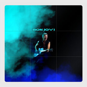 Магнитный плакат 3Х3 с принтом Bon Jovi в Белгороде, Полимерный материал с магнитным слоем | 9 деталей размером 9*9 см | bon jovi | john | альбом | арена | бон | бон джови | глэм | группа | джови | джон | метал | музыка | надпись | песни | поп | попрок | рок | рокер | смайл | солист | софт | стена | хард | хеви | хевиметал