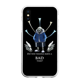 Чехол для iPhone XS Max матовый с принтом BAD TIME в Белгороде, Силикон | Область печати: задняя сторона чехла, без боковых панелей | Тематика изображения на принте: animation | chara | comic | dub | flowey | frisk | megalovania | papyrus | sans | undertale comic dub | андертейл | папирус | подземная | санс | сказка