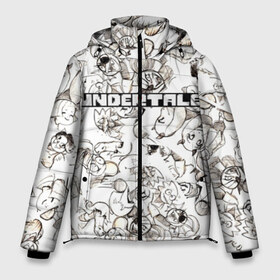 Мужская зимняя куртка 3D с принтом UNDERTALE в Белгороде, верх — 100% полиэстер; подкладка — 100% полиэстер; утеплитель — 100% полиэстер | длина ниже бедра, свободный силуэт Оверсайз. Есть воротник-стойка, отстегивающийся капюшон и ветрозащитная планка. 

Боковые карманы с листочкой на кнопках и внутренний карман на молнии. | frisk | game | good jokes | sans | undertale | андертал | андертейл | асгор | дримур | дримурр | игра | игры | кости | логотип | надпись | папирус | паттерн | подземелье | санс | сердечко | сердце | стрим | ториэль | ужас