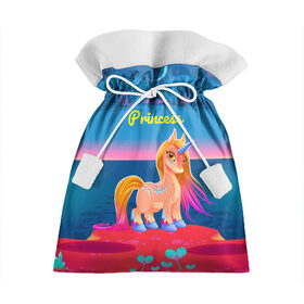 Подарочный 3D мешок с принтом Милый единорог в Белгороде, 100% полиэстер | Размер: 29*39 см | pony | грива | девочка | единорог | конь | копыта | красивая | лошадка | лошадь | милая | пони | природа закат | радуга