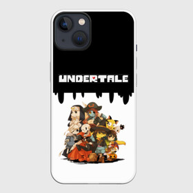 Чехол для iPhone 13 с принтом UNDERTALE в Белгороде,  |  | frisk | game | good jokes | sans | undertale | андертал | андертейл | асгор | дримур | дримурр | игра | игры | кости | логотип | надпись | папирус | подземелье | санс | сердечко | сердце | стрим | ториэль | ужас | флауи | фриск