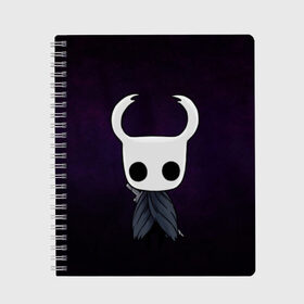 Тетрадь с принтом Hollow Knight в Белгороде, 100% бумага | 48 листов, плотность листов — 60 г/м2, плотность картонной обложки — 250 г/м2. Листы скреплены сбоку удобной пружинной спиралью. Уголки страниц и обложки скругленные. Цвет линий — светло-серый
 | hollow knight | детская | для детей | игра | компьютерная игра | королевство | рыцарь | темный рыцарь | холлов кнайт | экшен